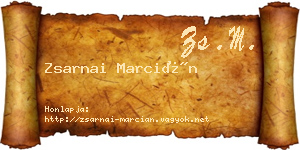 Zsarnai Marcián névjegykártya